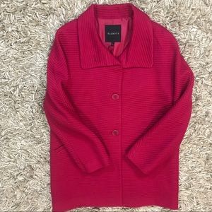 Talbots Raspberry/Pink 12 Wool Blend Car Coat NEW